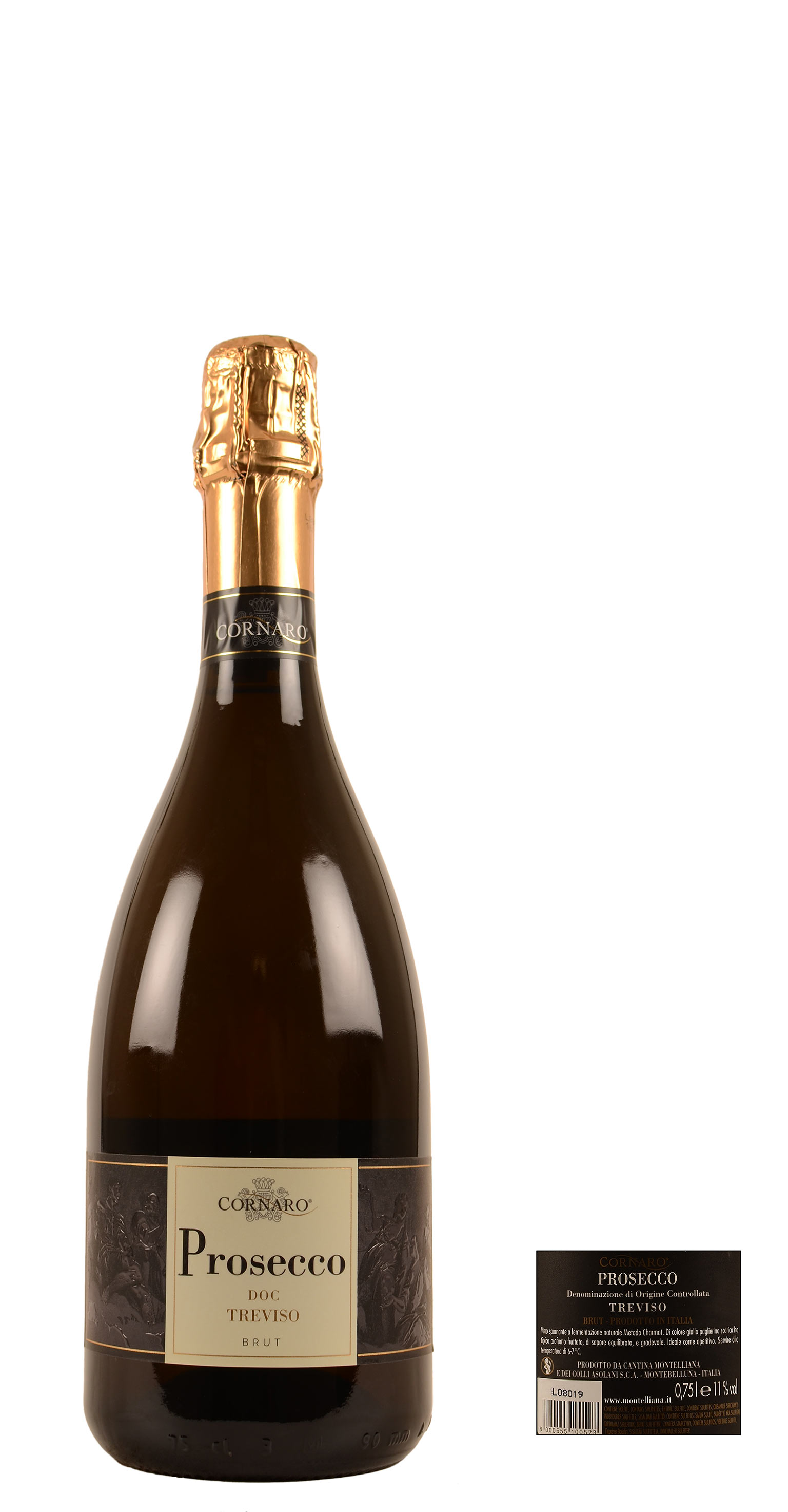 Cornaro - Brut - Prosecco Treviso D.O.C. - Spumante - 0,75 Ltr. - Bianco