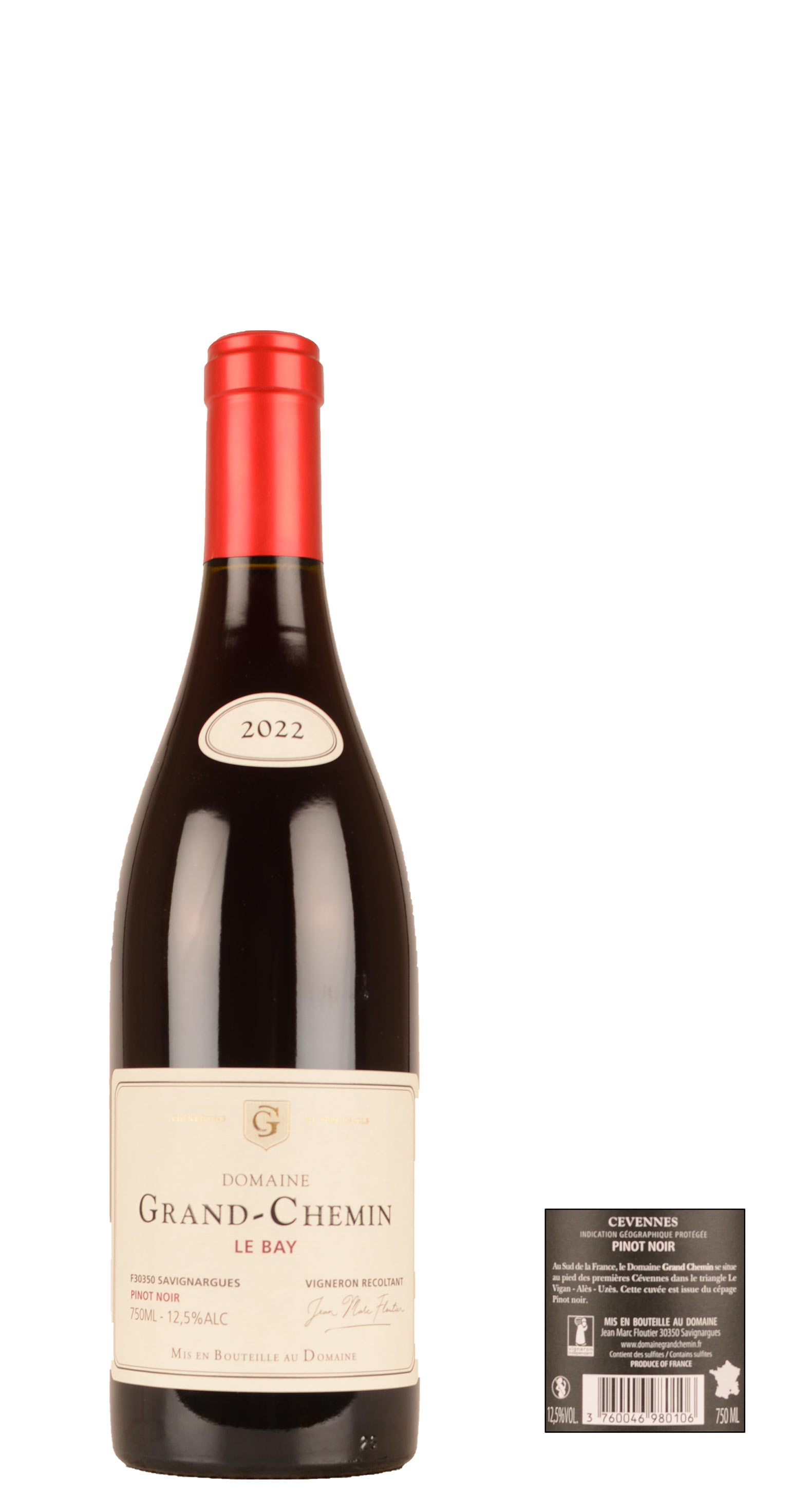 2022 - Domaine Grand-Chemin - Les Origines - Le Bay - Pays D'Oc - Pinot  Noir - 0,75 Ltr. - Rouge