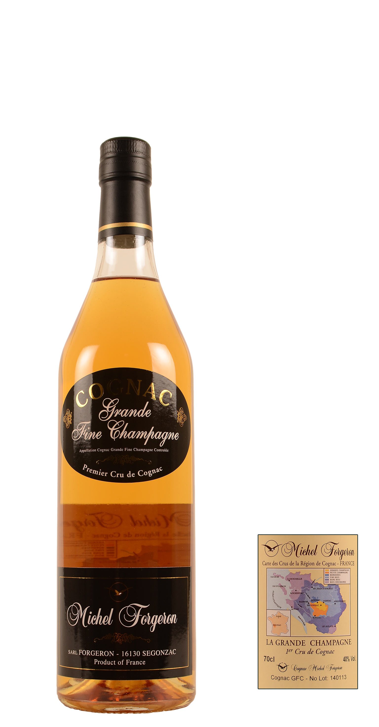 Festival bundel Scherm Michel Forgeron - Cognac Grande Fine Champagne Brute - Cognac Blanc Brute -  0,7 Ltr. | Het Wijnhuis Smaakshop BE